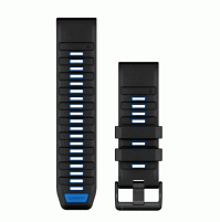 QuickFit 26 Watch Bands - Black/Pilot Blue Silicone - 26 mm - 010-13393-09 - Garmin